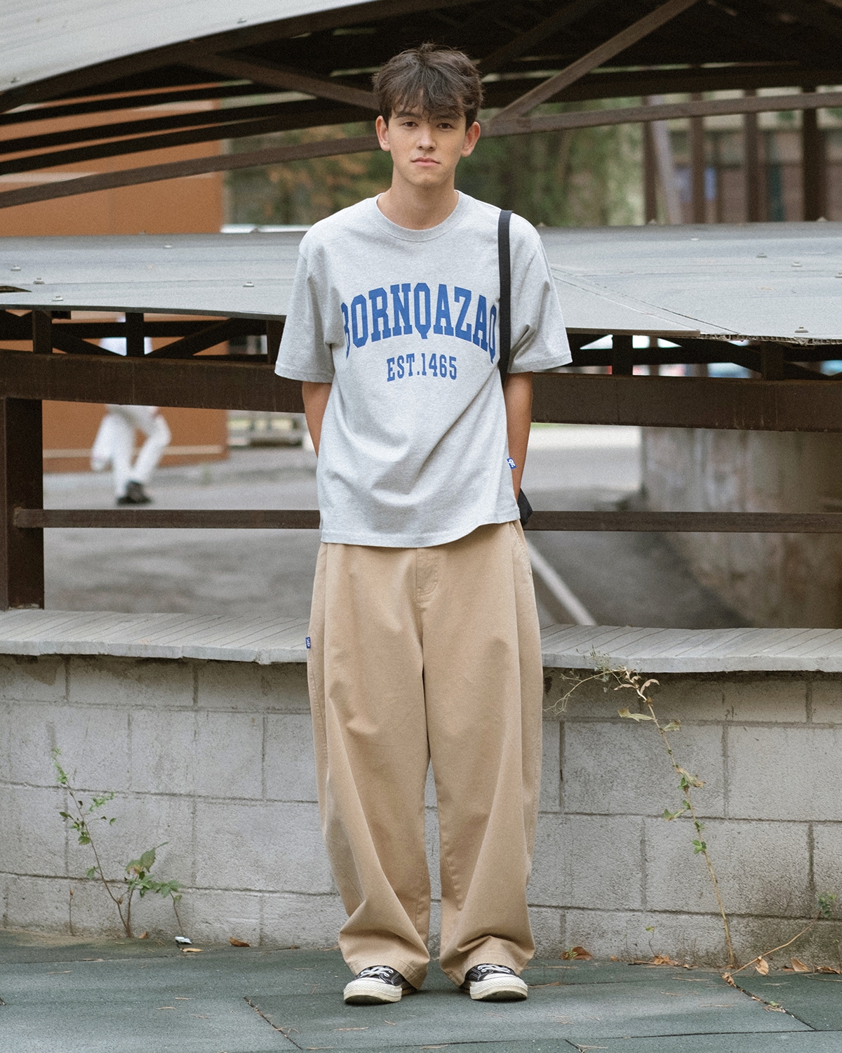 ФУТБОЛКА BORN QAZAQ СҰР МЕЛАНЖ