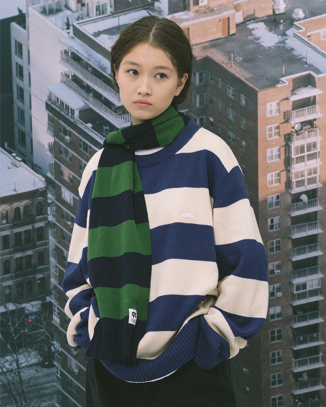 МОЙЫНОРАҒЫШ STRIPED ҚОЮ ЖАСЫЛ-КӨК