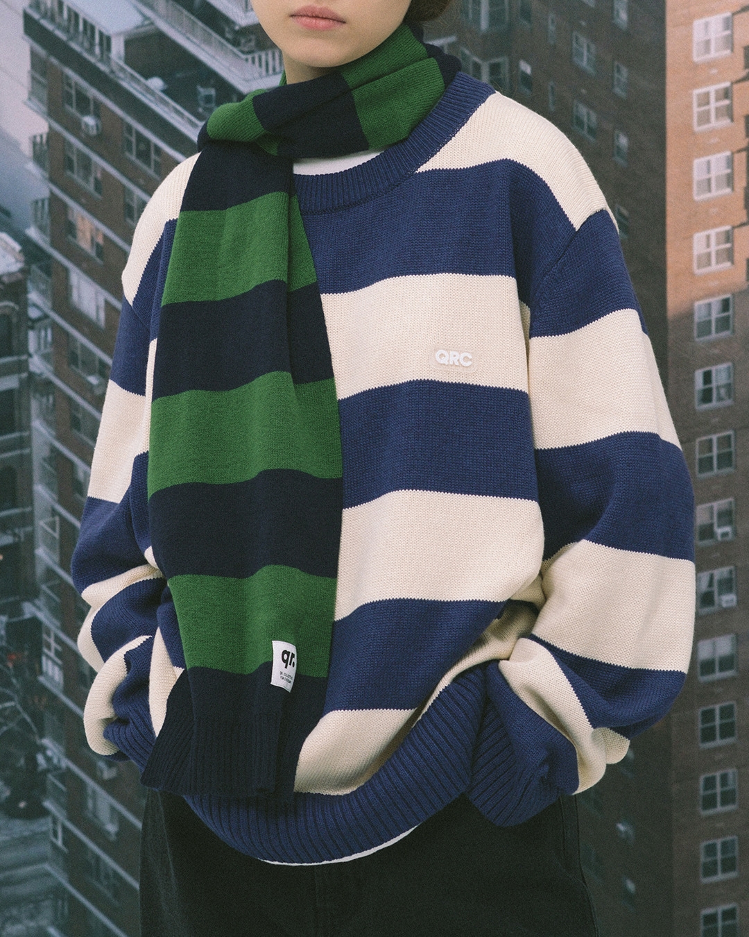 МОЙЫНОРАҒЫШ STRIPED ҚОЮ ЖАСЫЛ-КӨК