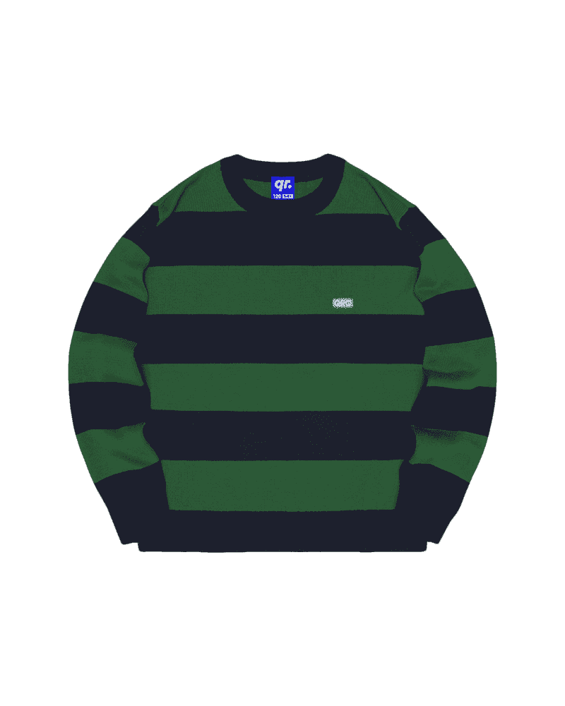 ДЕТСКИЙ СВИТЕР STRIPED ТЕМНО СИНЕ-ЗЕЛЕНЫЙ