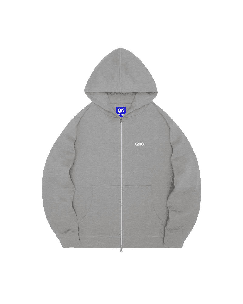 KIDS zipper HOODIE QRC GREY MELANGE