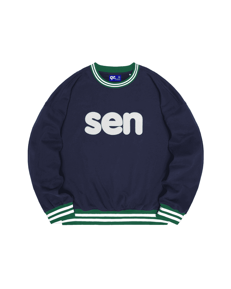 СВИТШОТ OVERFIT SEN ТЁМНО-СИНИЙ