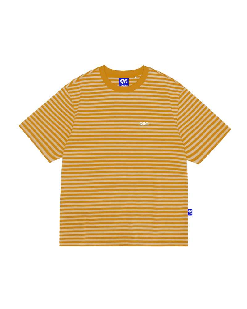 KIDS T-SHIRT STRIPED MUSTARD YELLOW