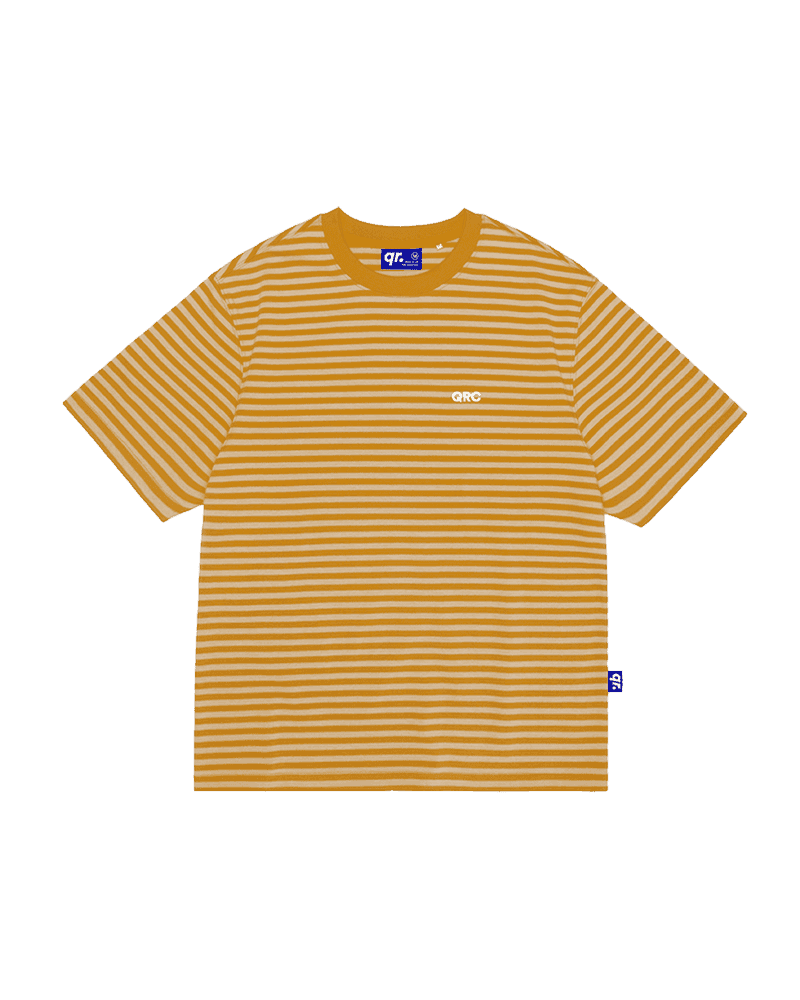 T-SHIRT STRIPED MUSTARD YELLOW