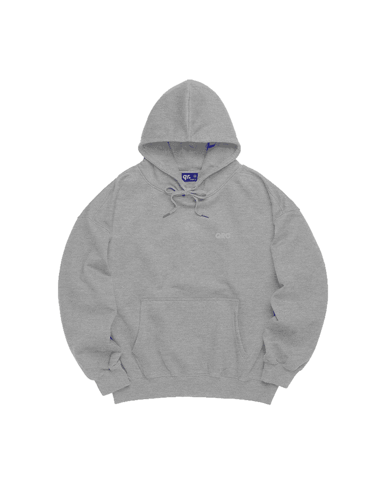 ХУДИ OVERFIT QRC СЕРЫЙ МЕЛАНЖ