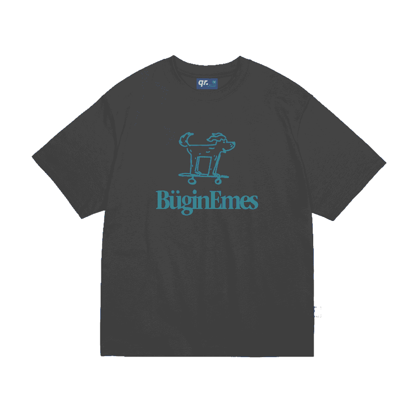 футболка buginemes қою сұр 