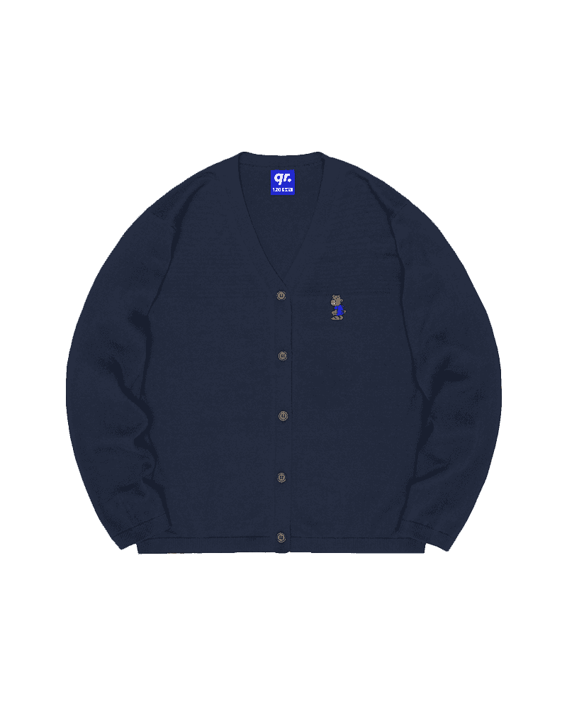 KIDS CARDIGAN BEAR NAVY