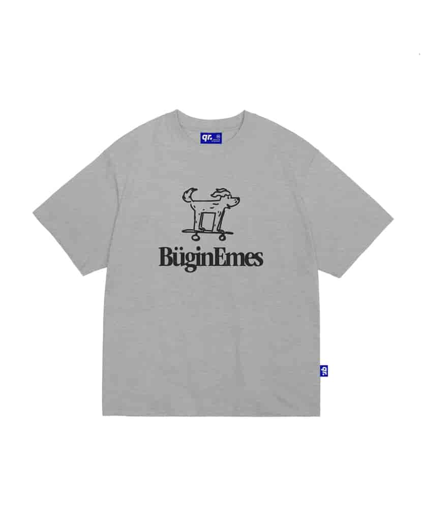 футболка buginemes сұр меланж