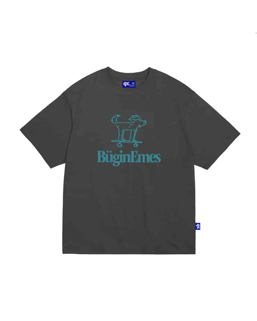 футболка buginemes қою сұр 