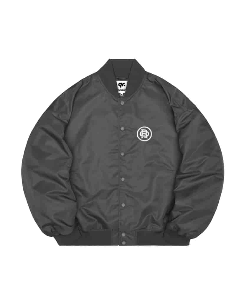 бомбер overfit qr қою сұр 