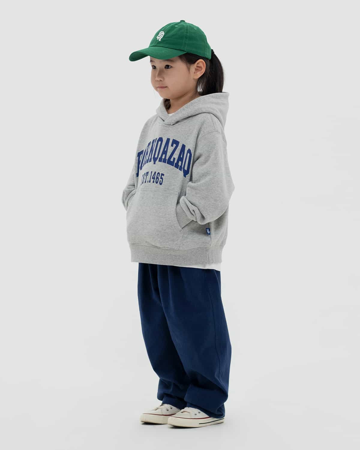 KIDS HOODIE BORN QAZAQ GREY MELANGE