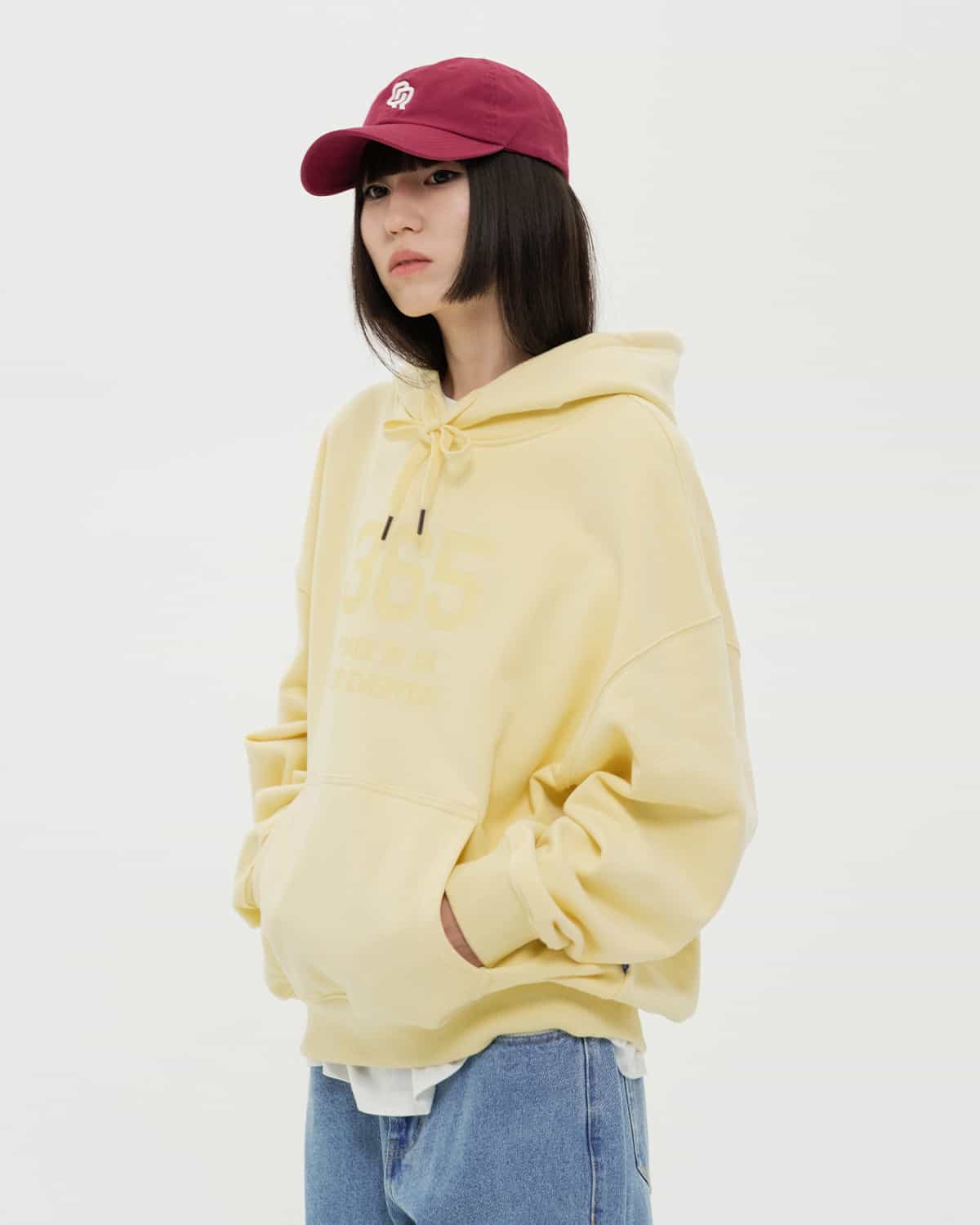 HOODIE OVERFIT 365 light yellow