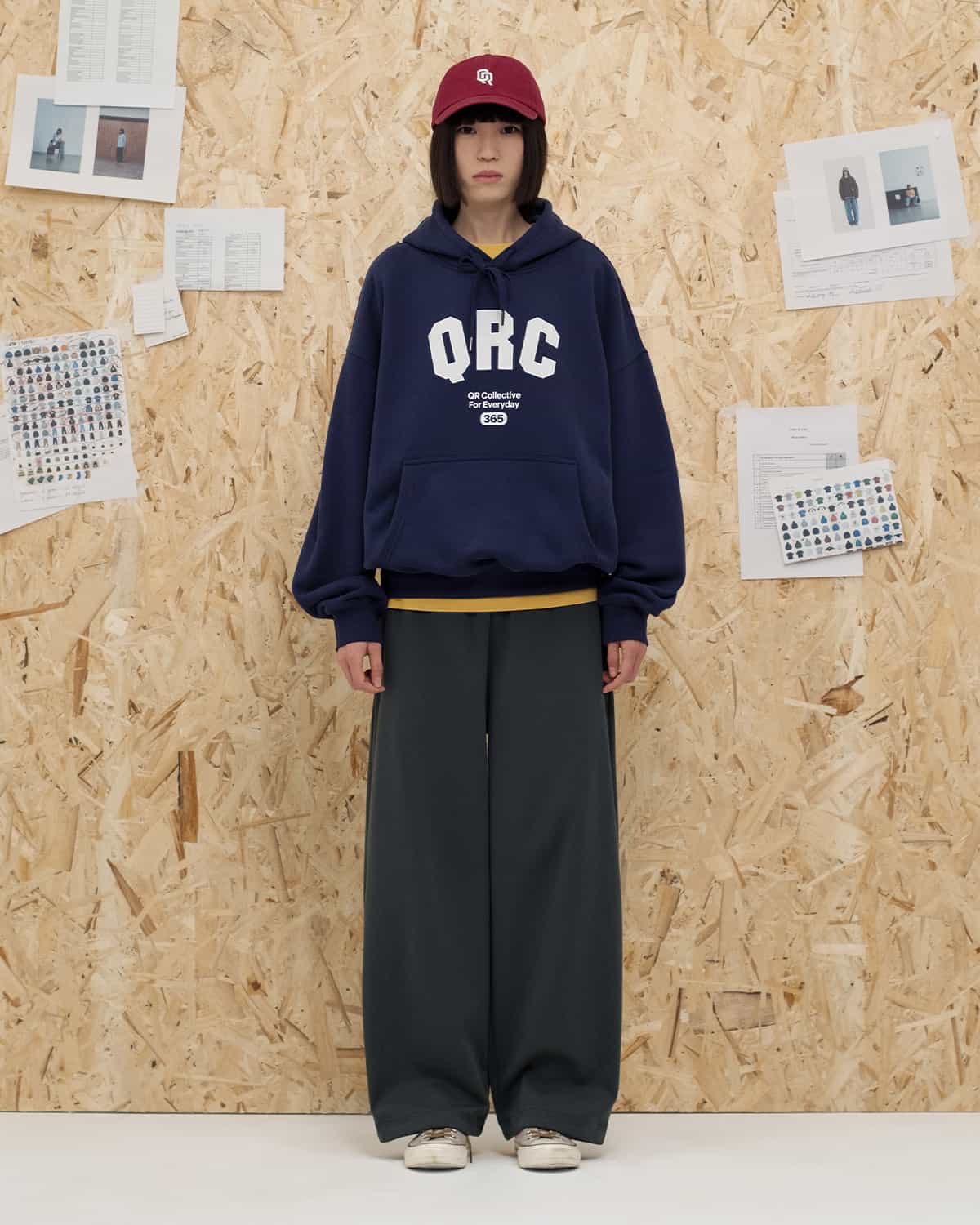 бүржейде overfit basic qrc қою көк