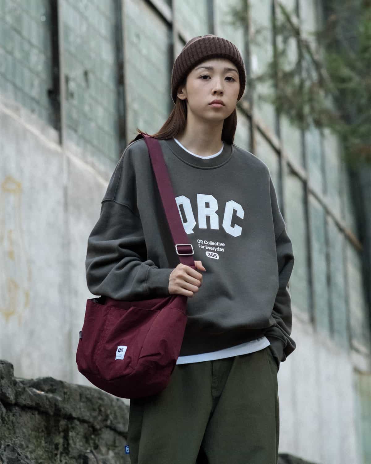 bag crossbody burgundy
