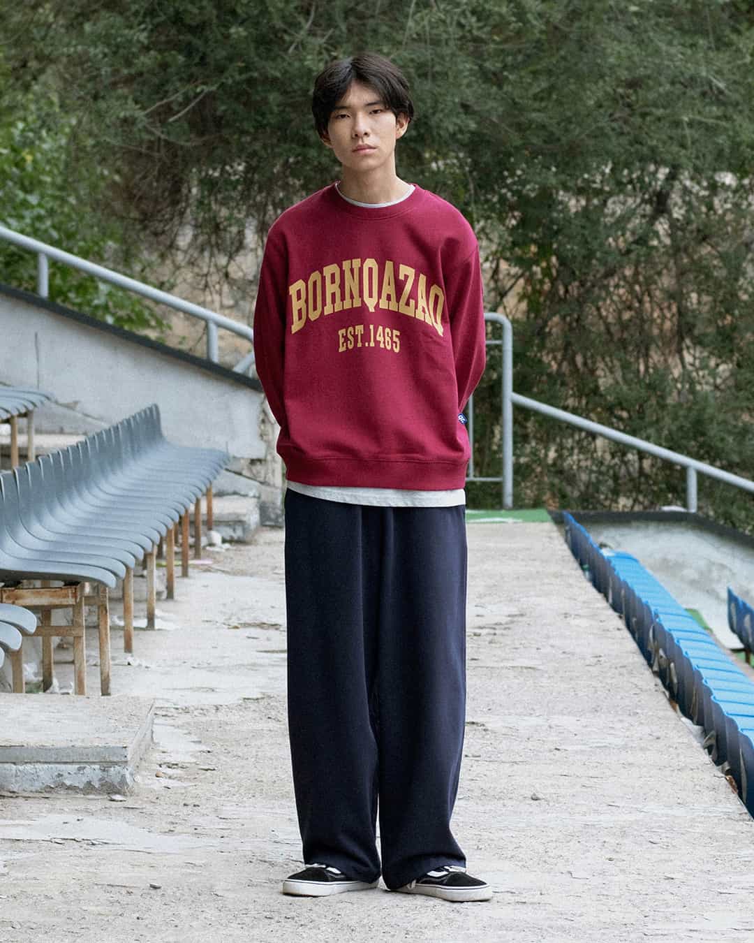 SWEATSHIRT BORN QAZAQ Burgundy