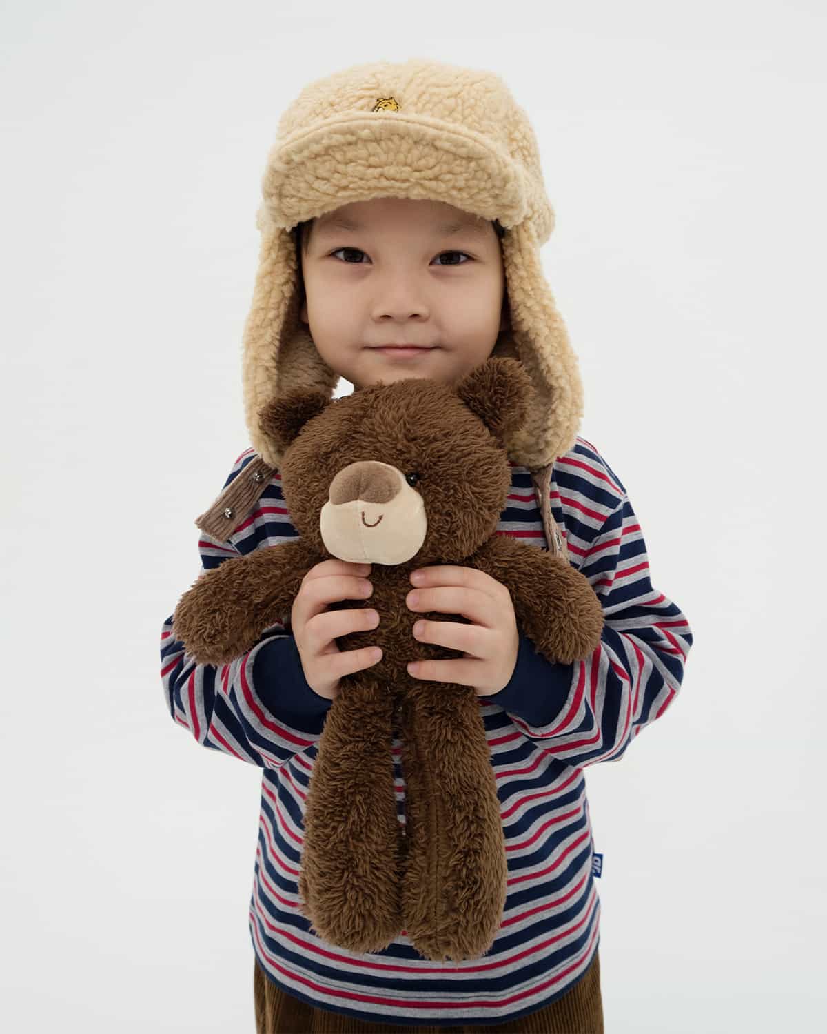 ДЕТСКАЯ УШАНКА BEAR БЕЖЕВАЯ