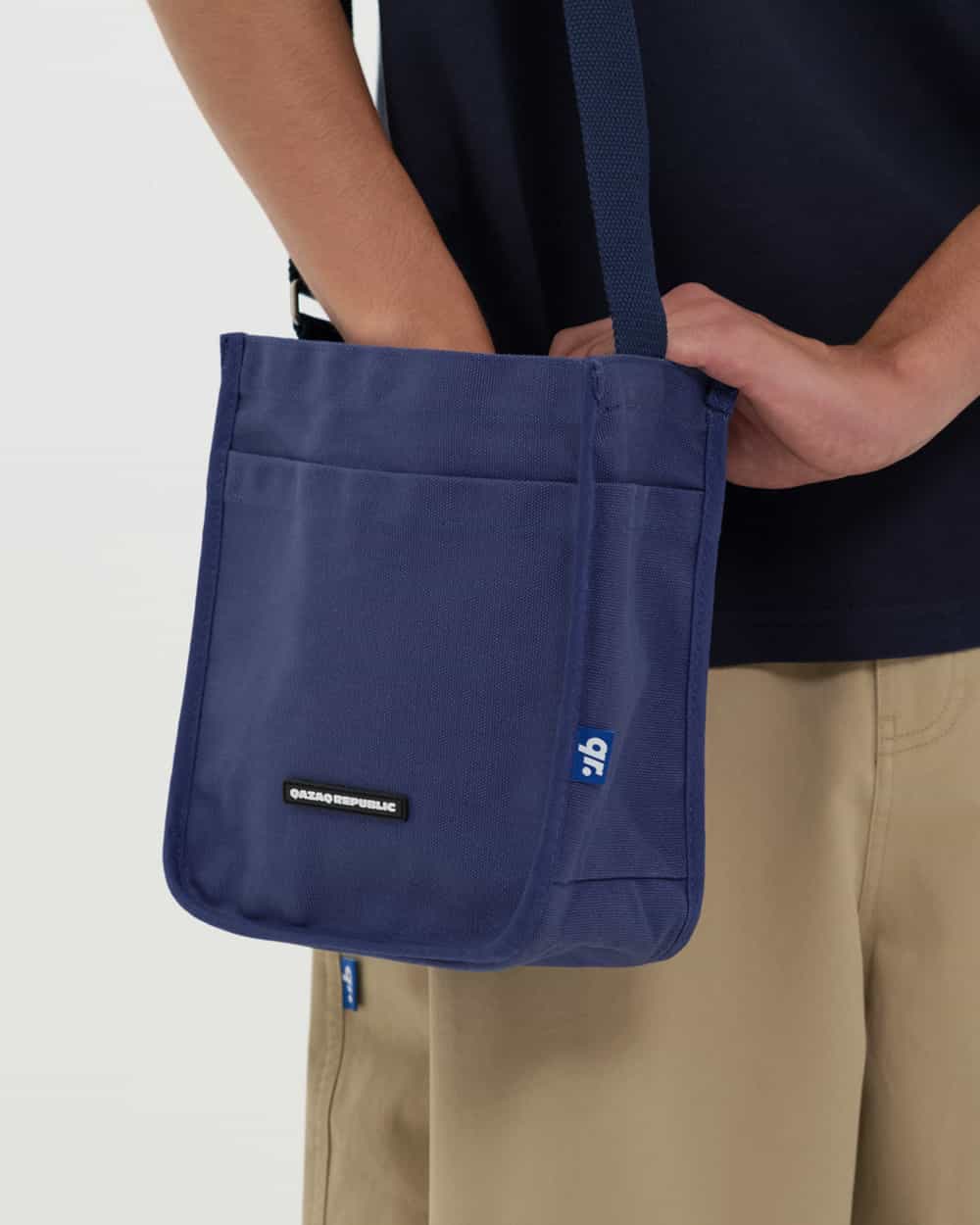 MINI СӨМКЕ QAZAQ REPUBLIC ҚОЮ КӨК