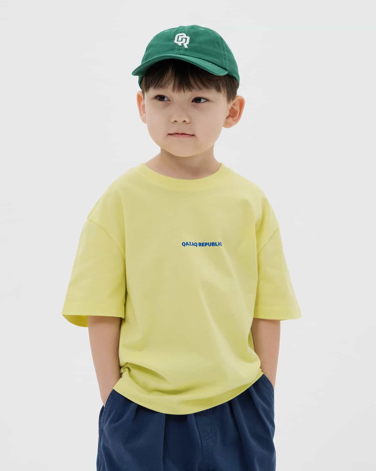  ДЕТСКАЯ ФУТБОЛКА QAZAQ REPUBLIC ЛАЙМ 