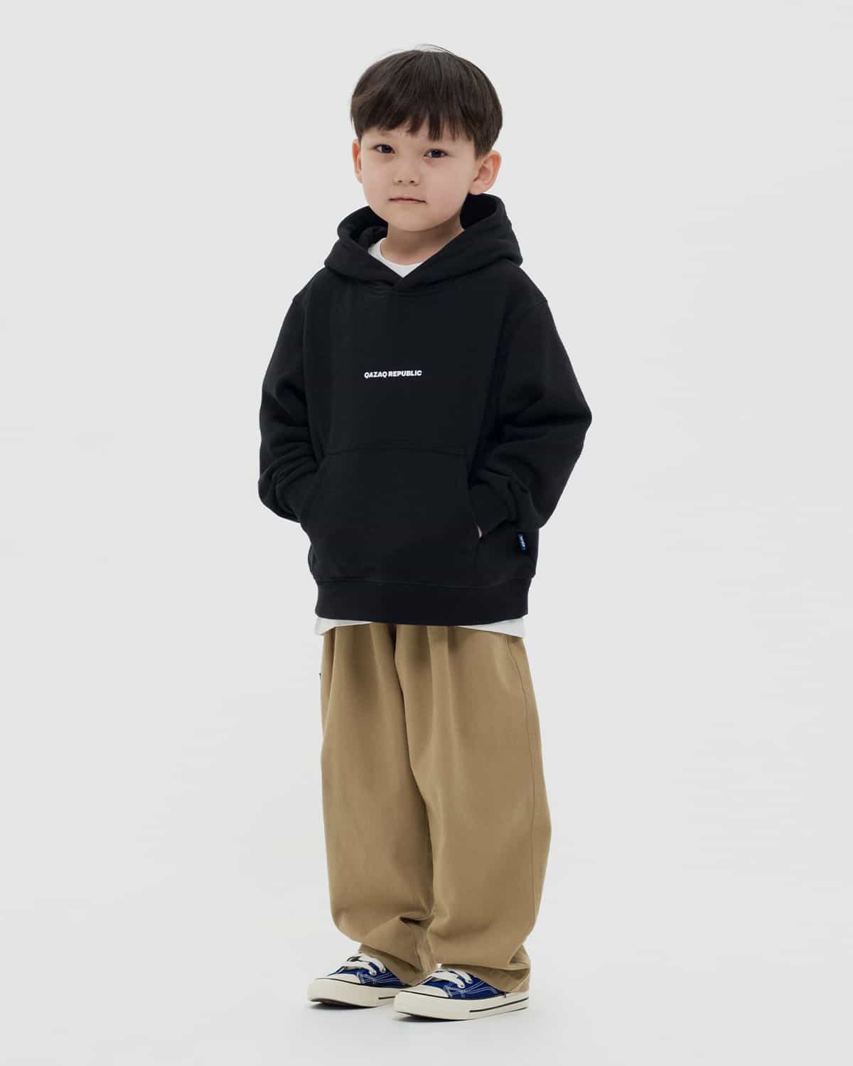 KIDS HOODIE  qazaq republic BLACK