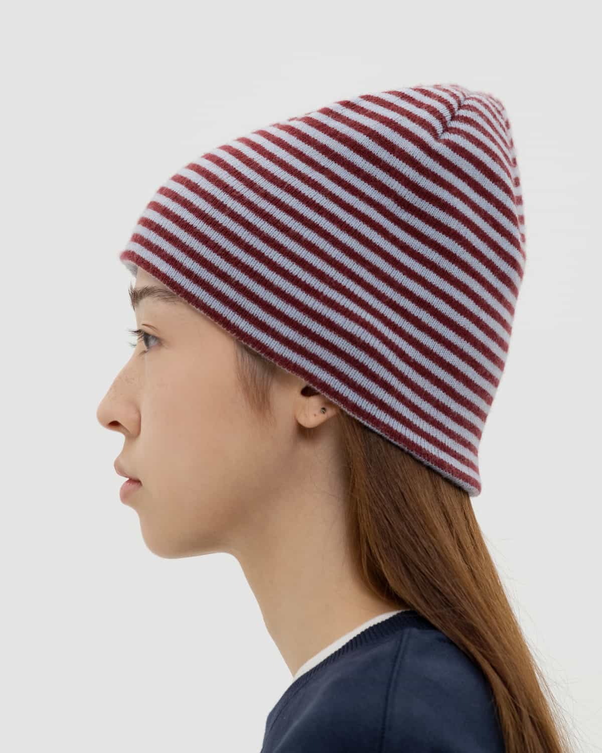 HAT STRIPED BURGUNDY-BLUE