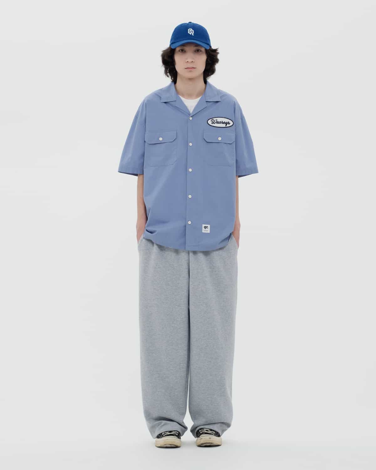 РУБАШКА WORKER ГОЛУБАЯ