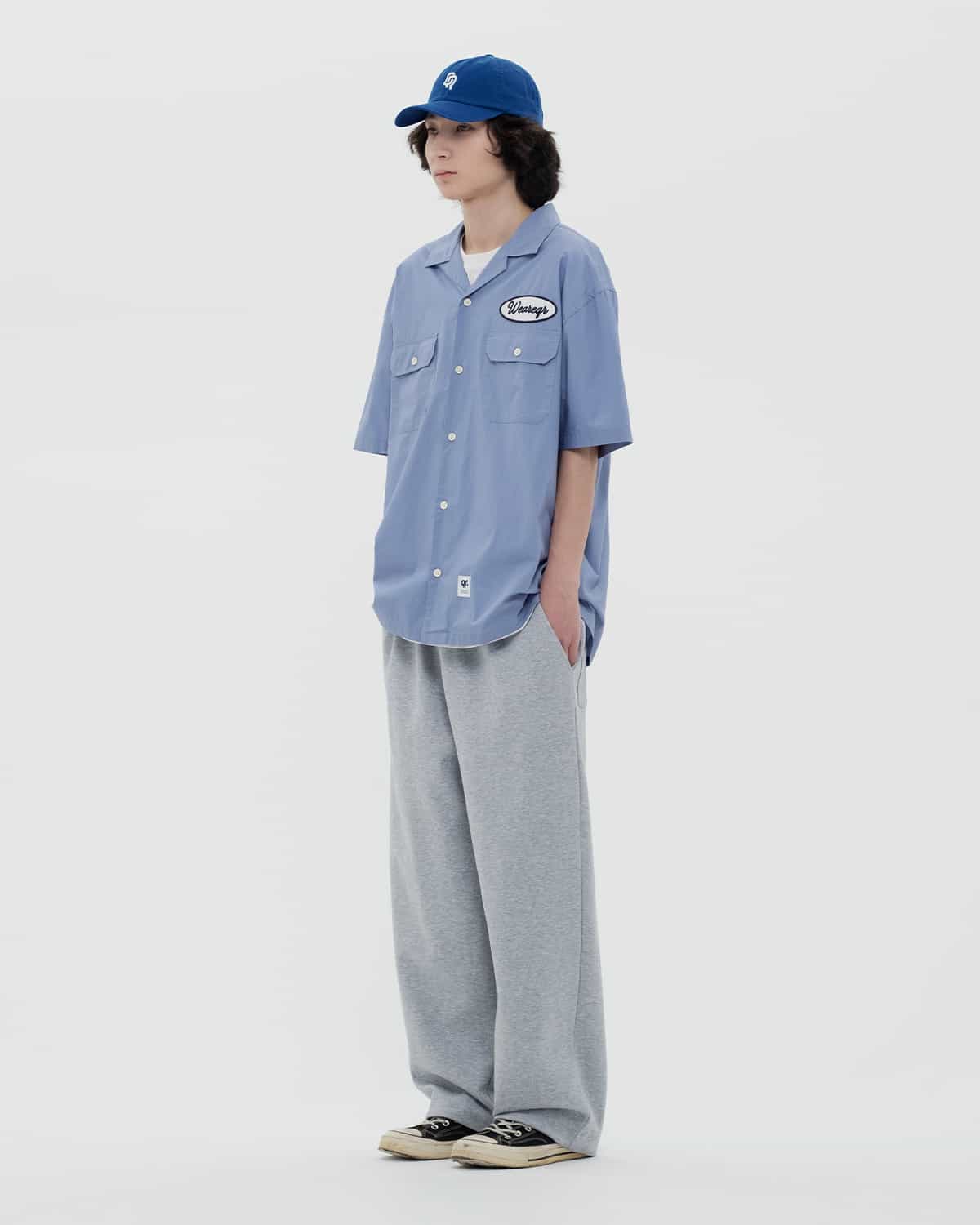 РУБАШКА WORKER ГОЛУБАЯ