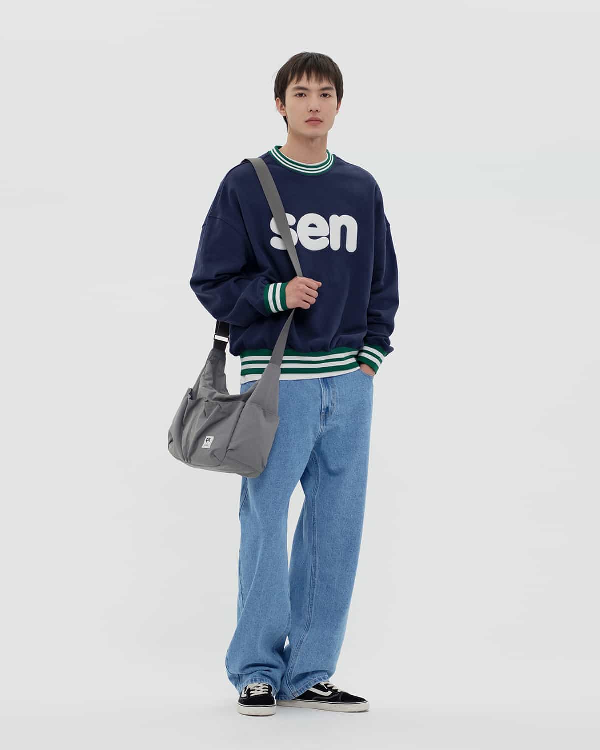 СВИТШОТ OVERFIT SEN ТЁМНО-СИНИЙ