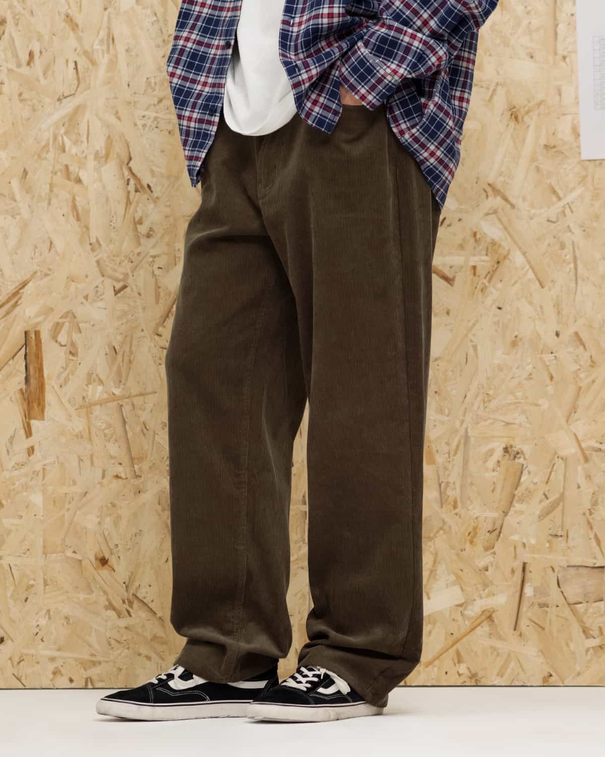 pants velvet grey-brown