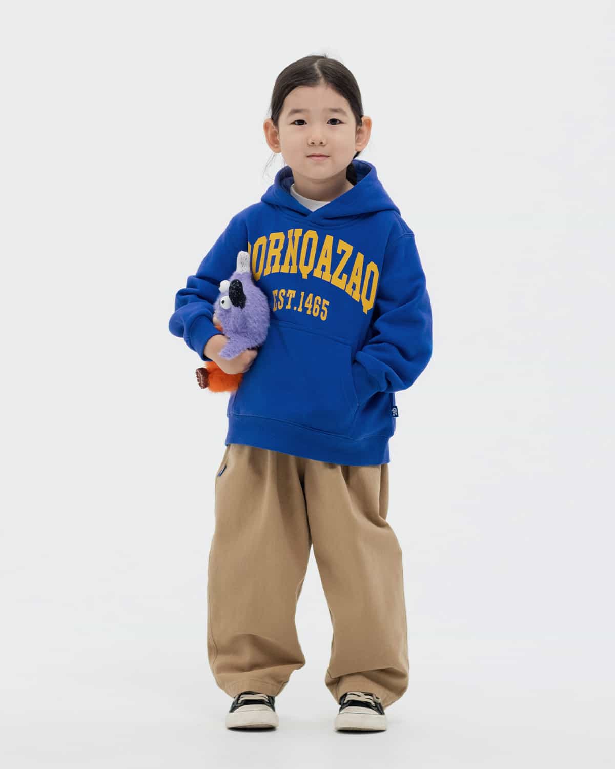 ДЕТСКИЙ ХУДИ  BORN QAZAQ СИНИЙ