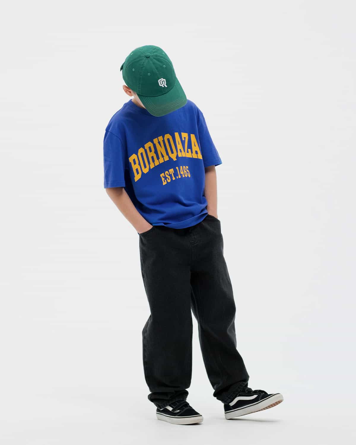 ДЕТСКАЯ ФУТБОЛКА BORN QAZAQ СИНЯЯ