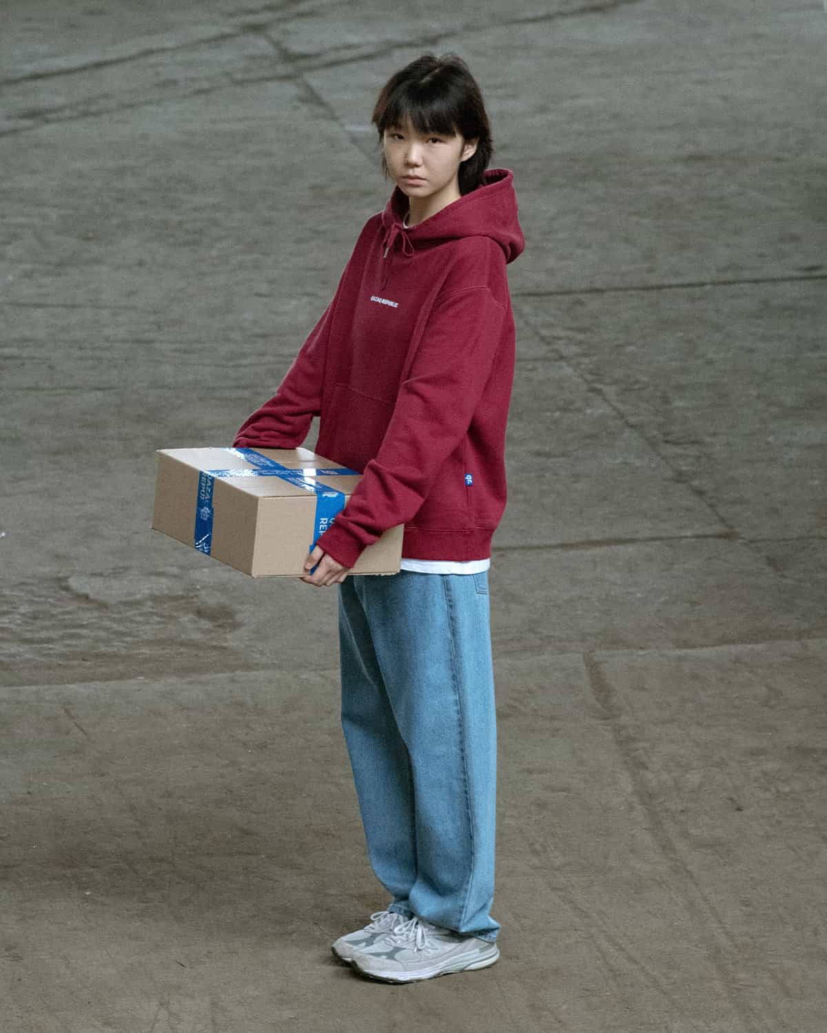 HOODIE QAZAQ REPUBLIC burgundy