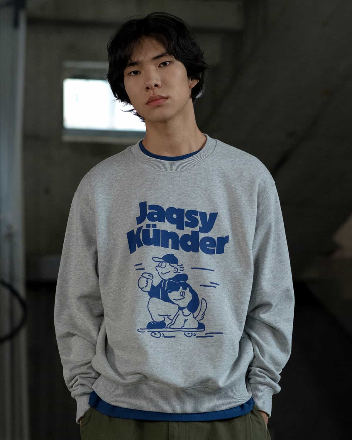 sweatshirt kunder grey melange