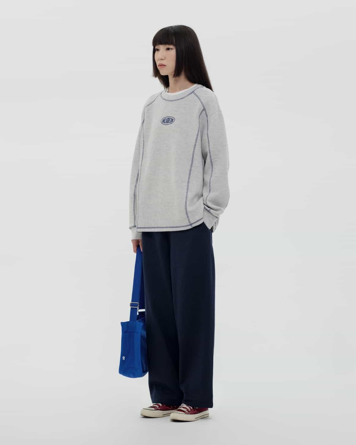 sweater waffle wrq light grey