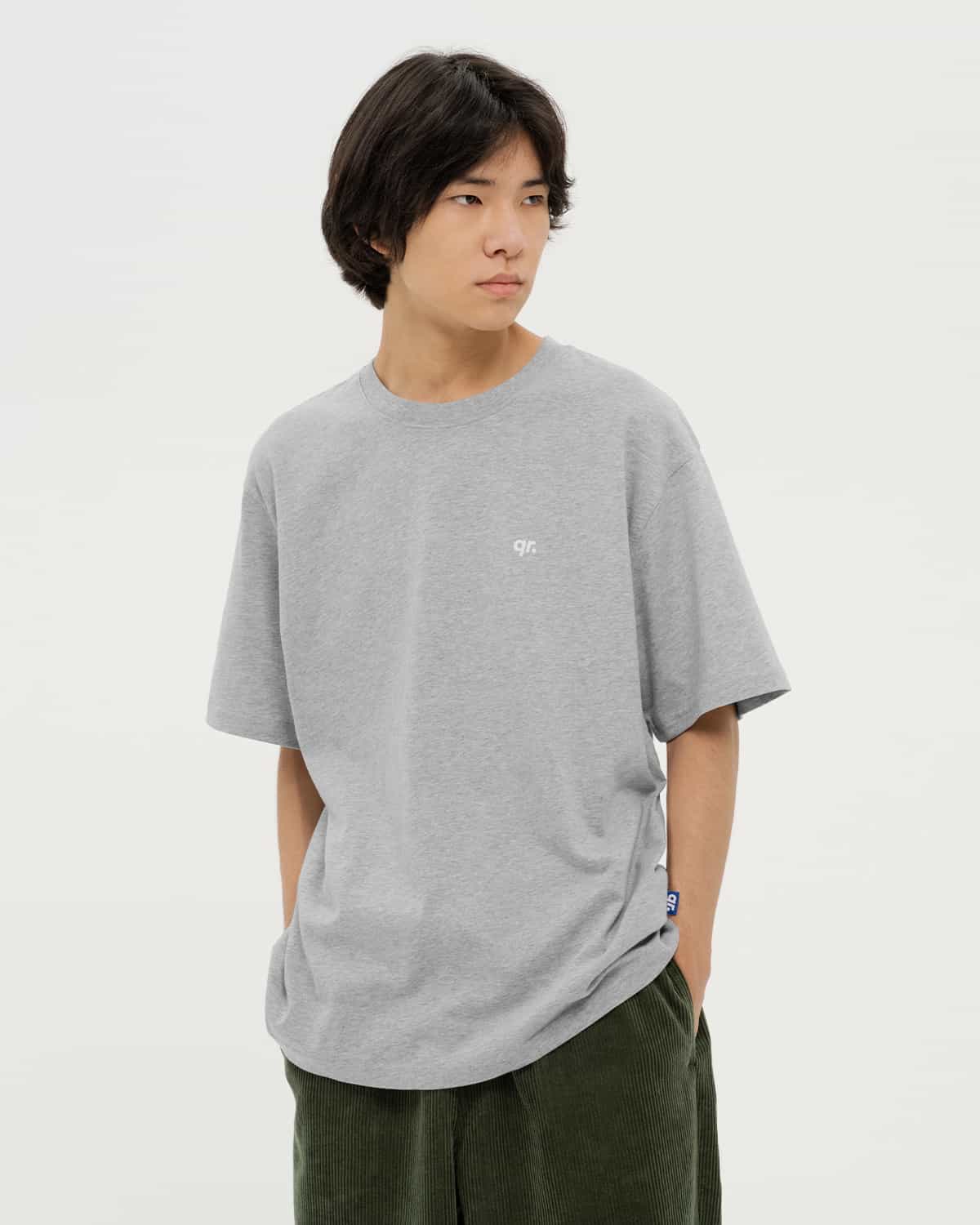 ФУТБОЛКА QR BASIC СҰР МЕЛАНЖ