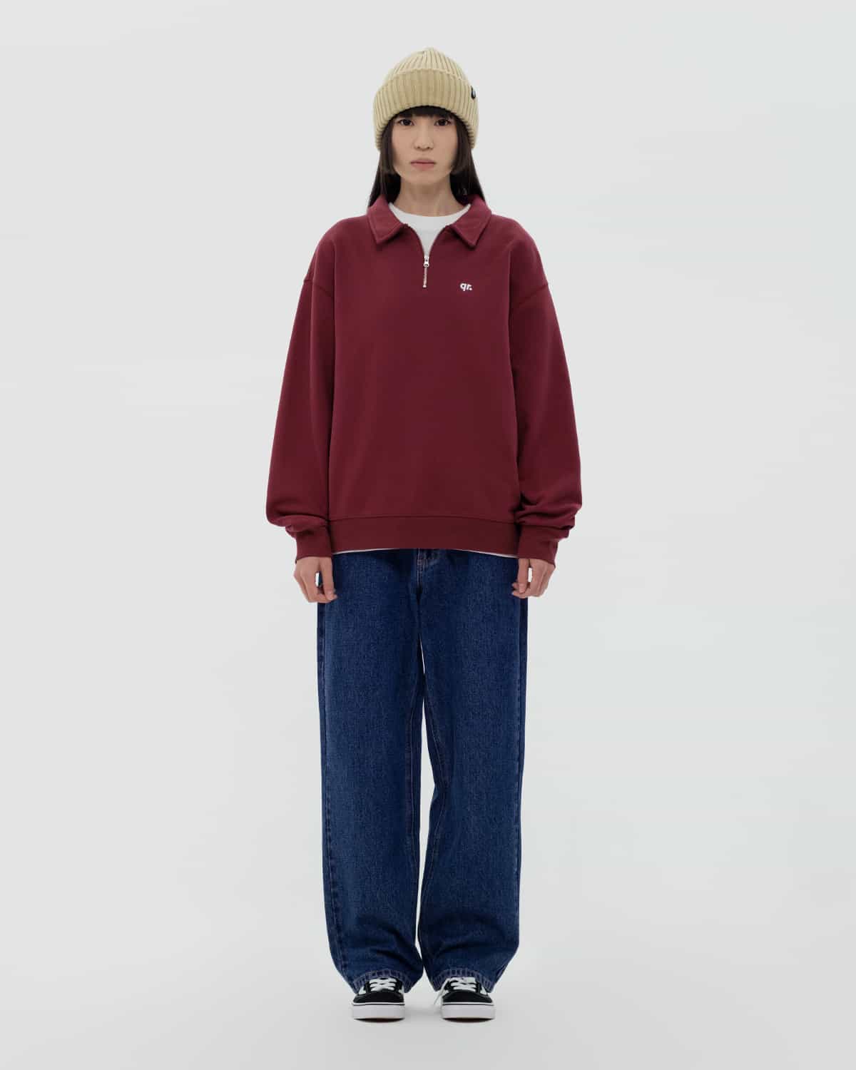 свитшот polo basic qrd бордовый 