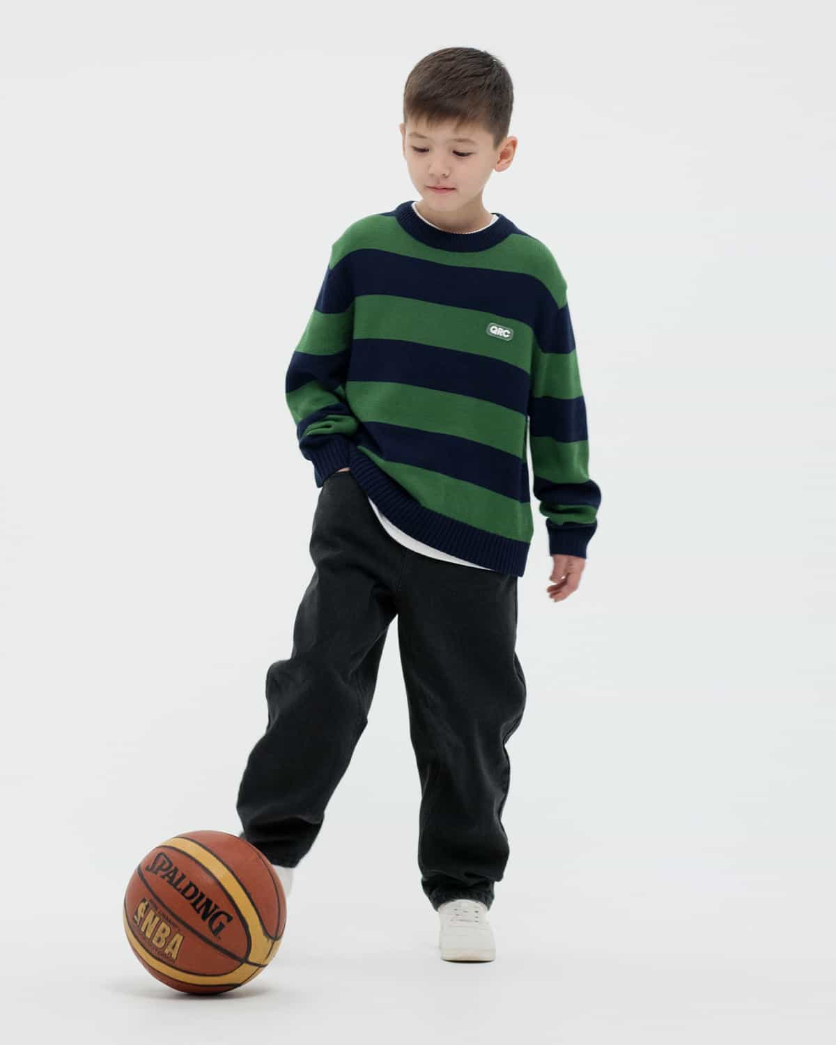 ДЕТСКИЙ СВИТЕР STRIPED ТЕМНО СИНЕ-ЗЕЛЕНЫЙ