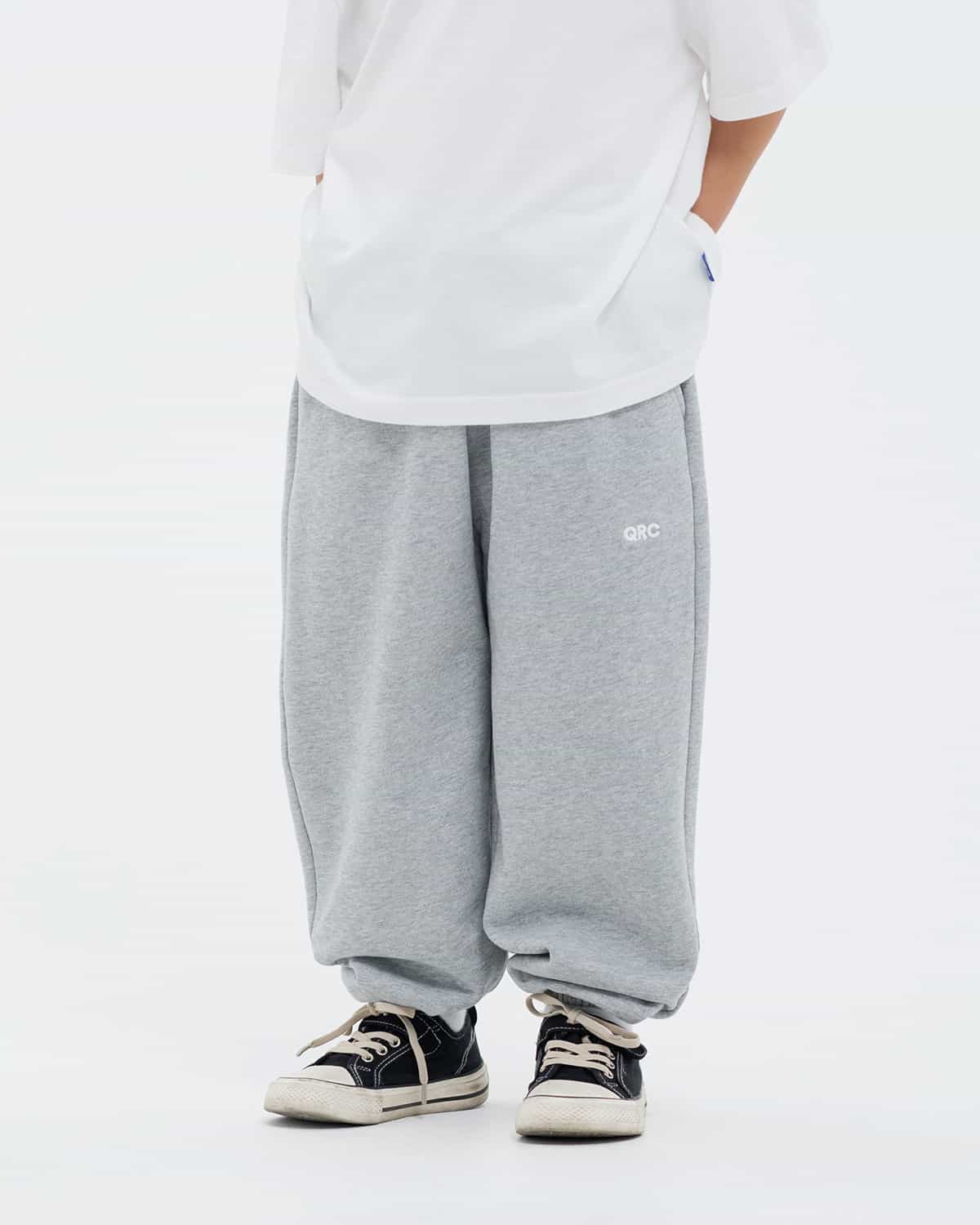 KIDS PANTS JOGGER GRAY MELANGE