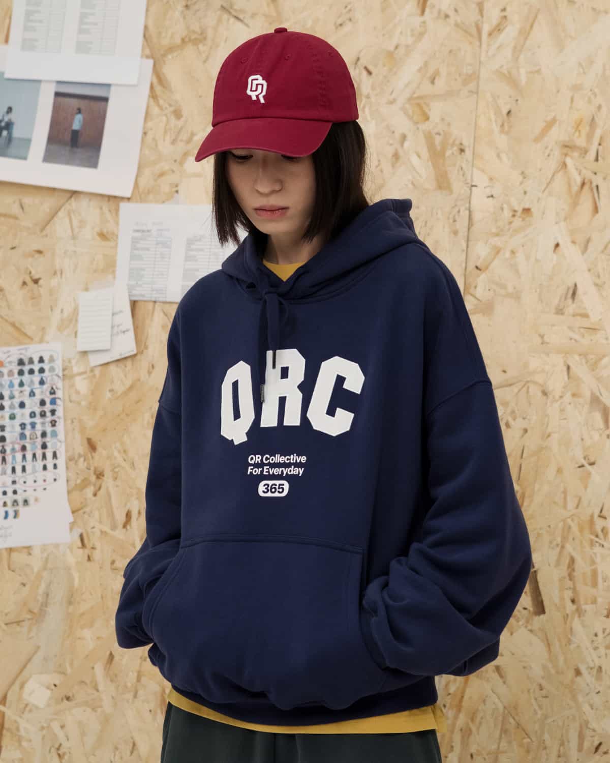 бүржейде overfit basic qrc қою көк