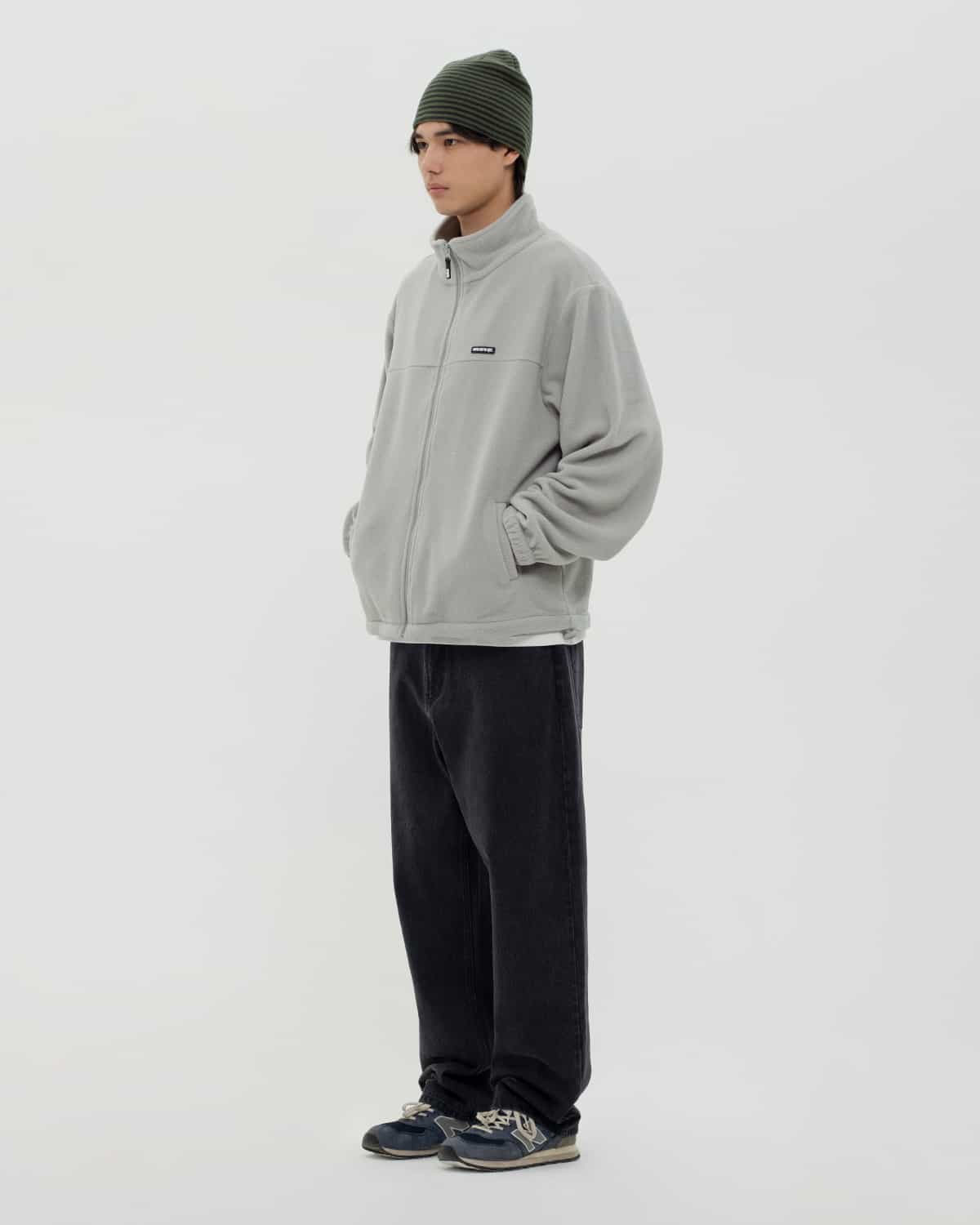 fleece jacket wrq light grey