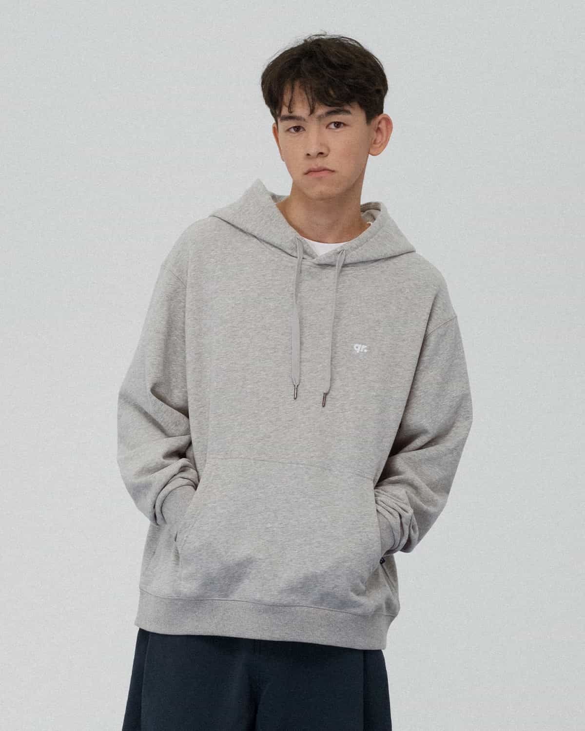 HOODIE BASIC GREY MELANGE
