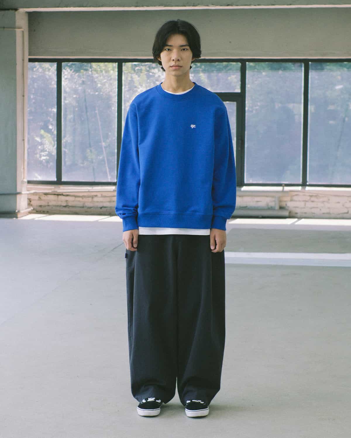 SWEATSHIRT QR BASIC BLUE