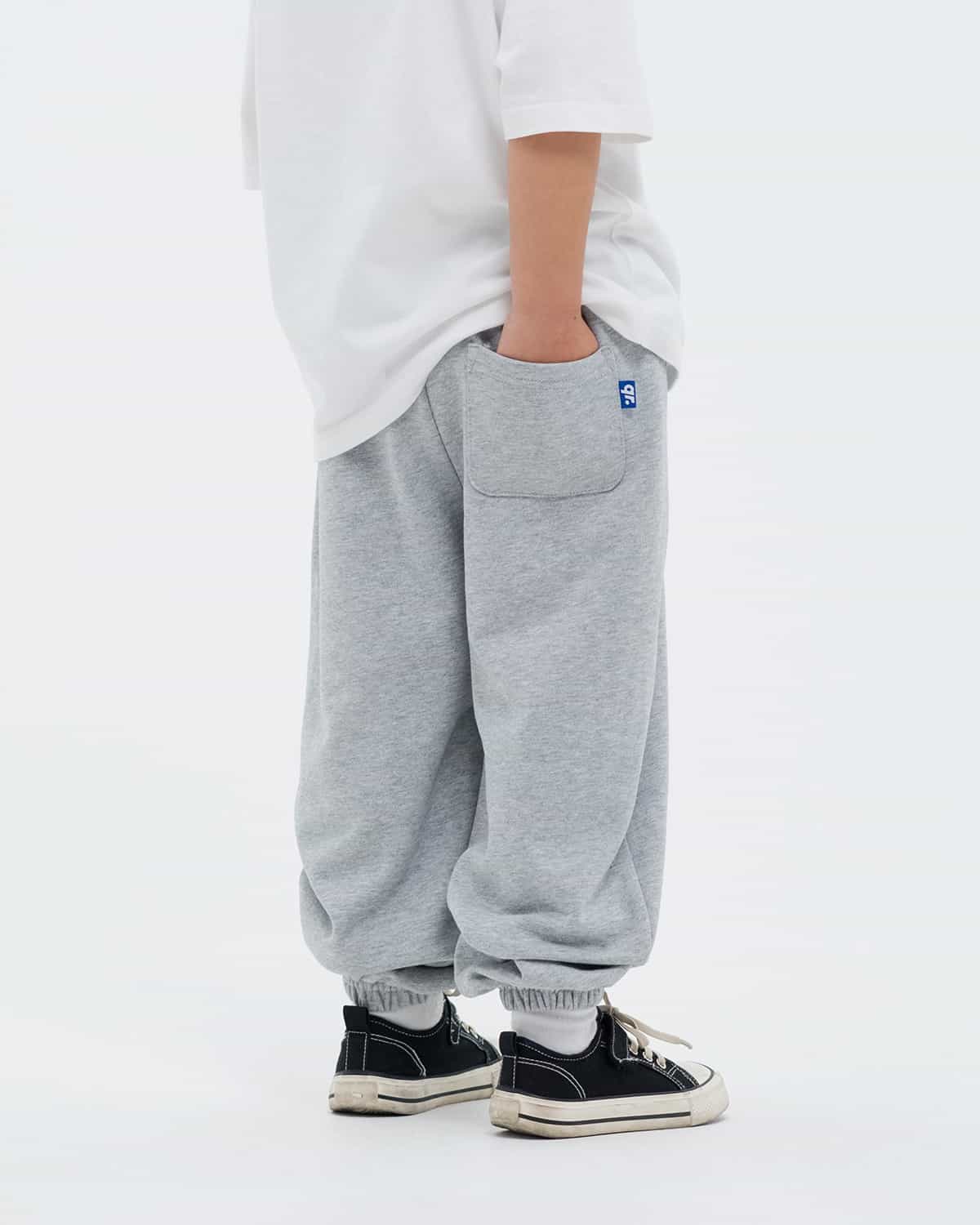 KIDS PANTS JOGGER GRAY MELANGE