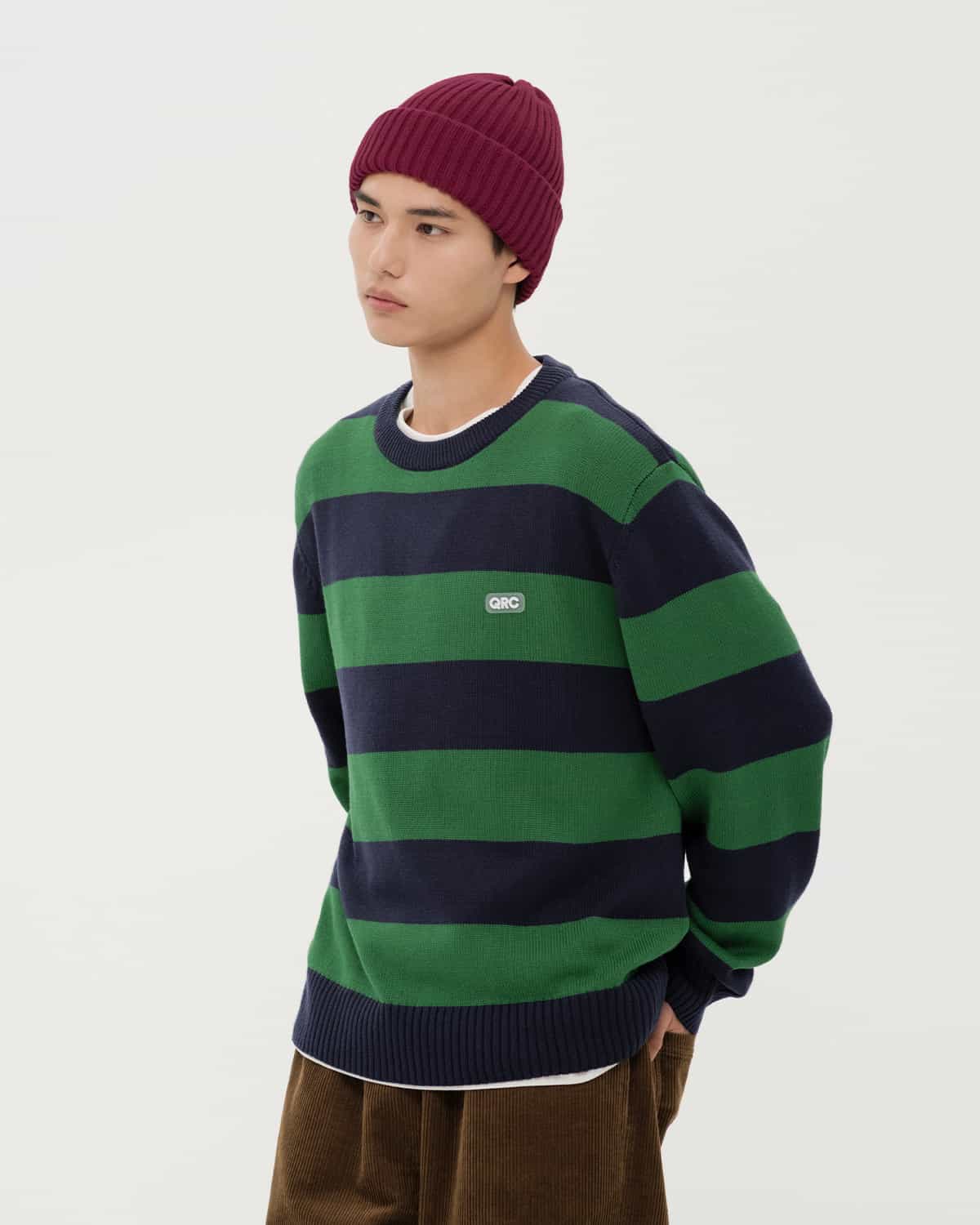 СВИТЕР STRIPED ТЕМНО СИНЕ-ЗЕЛЕНЫЙ