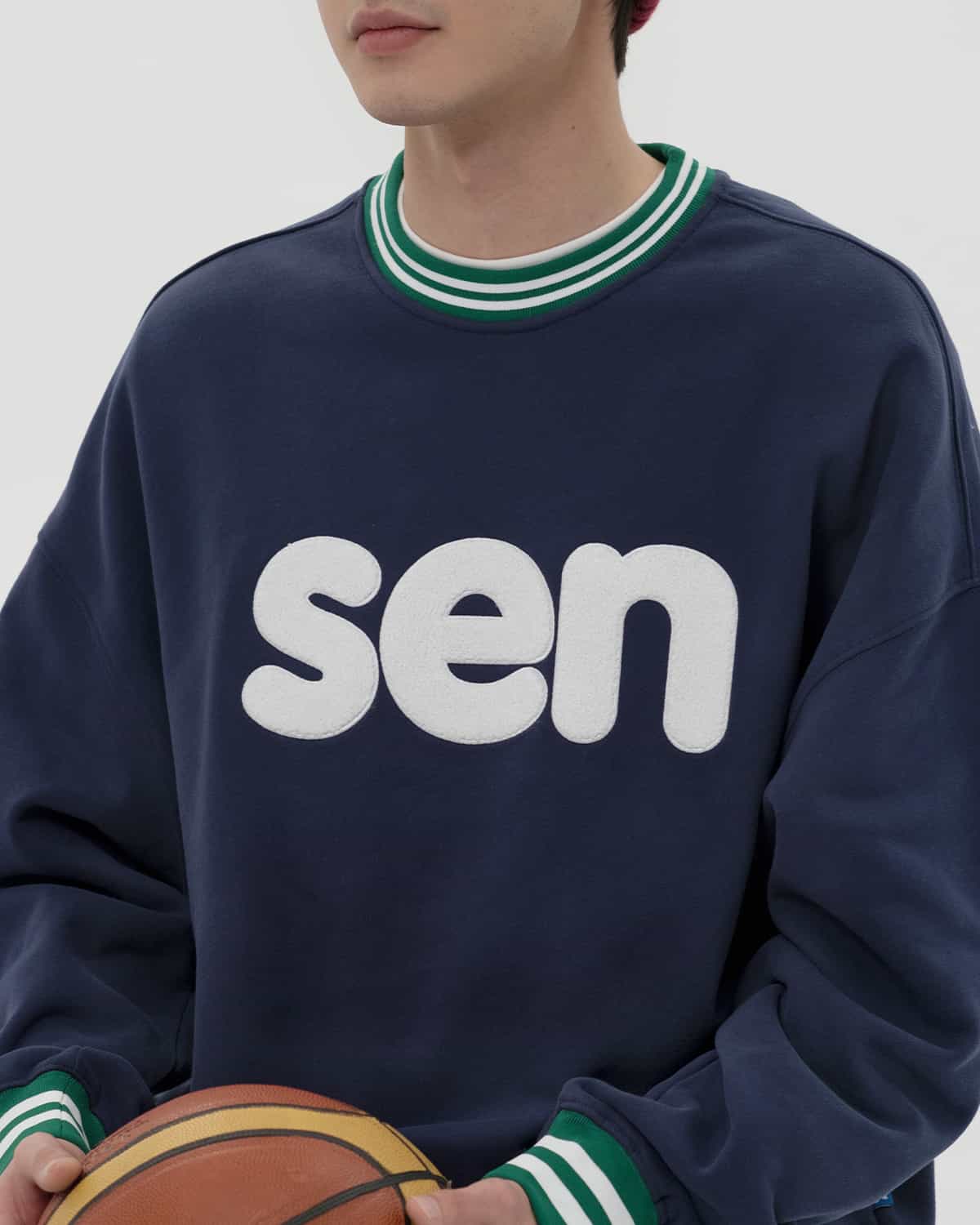 СВИТШОТ OVERFIT SEN ТЁМНО-СИНИЙ