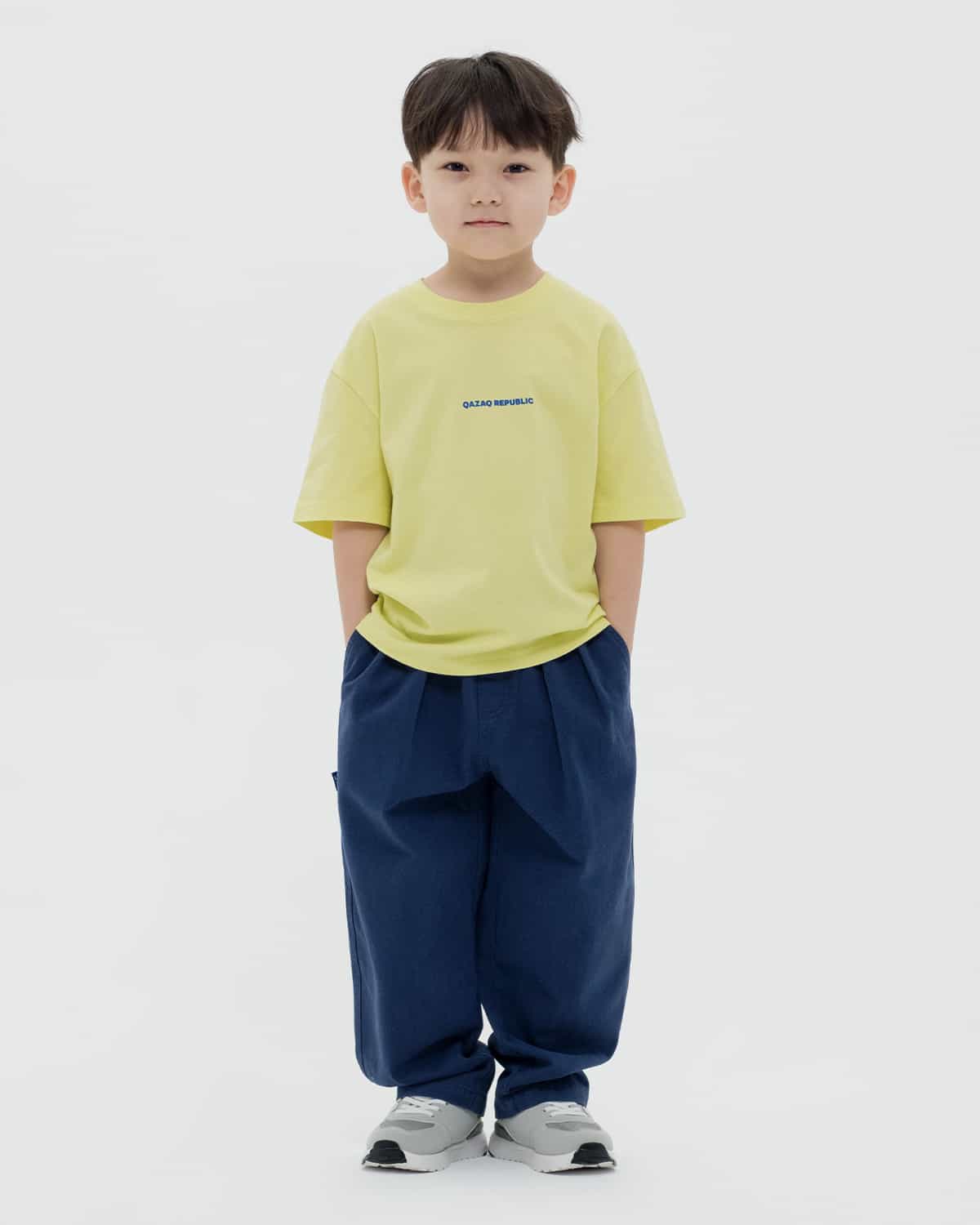  ДЕТСКАЯ ФУТБОЛКА QAZAQ REPUBLIC ЛАЙМ 