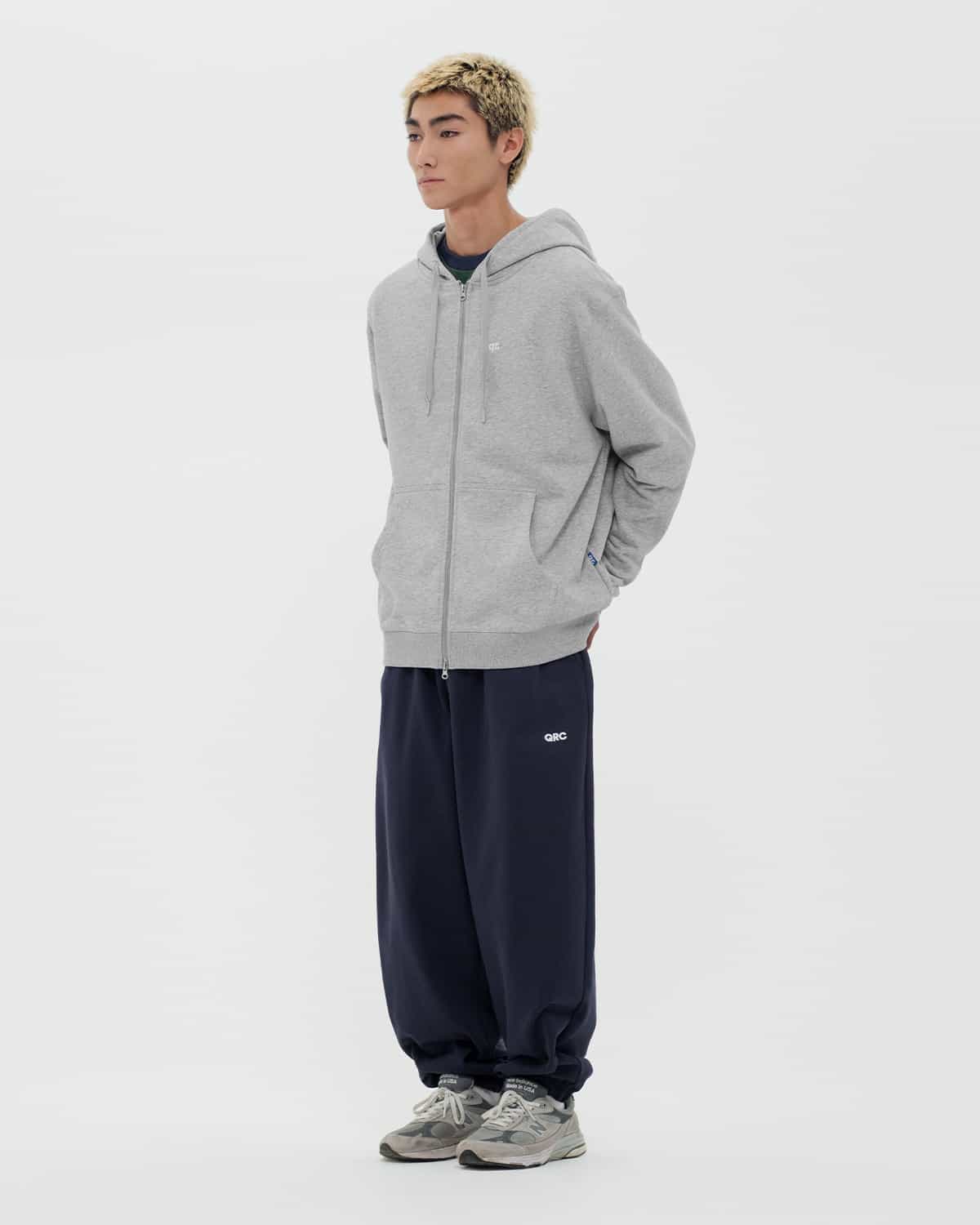 Zipper hoodie BASIC GREY MELANGE