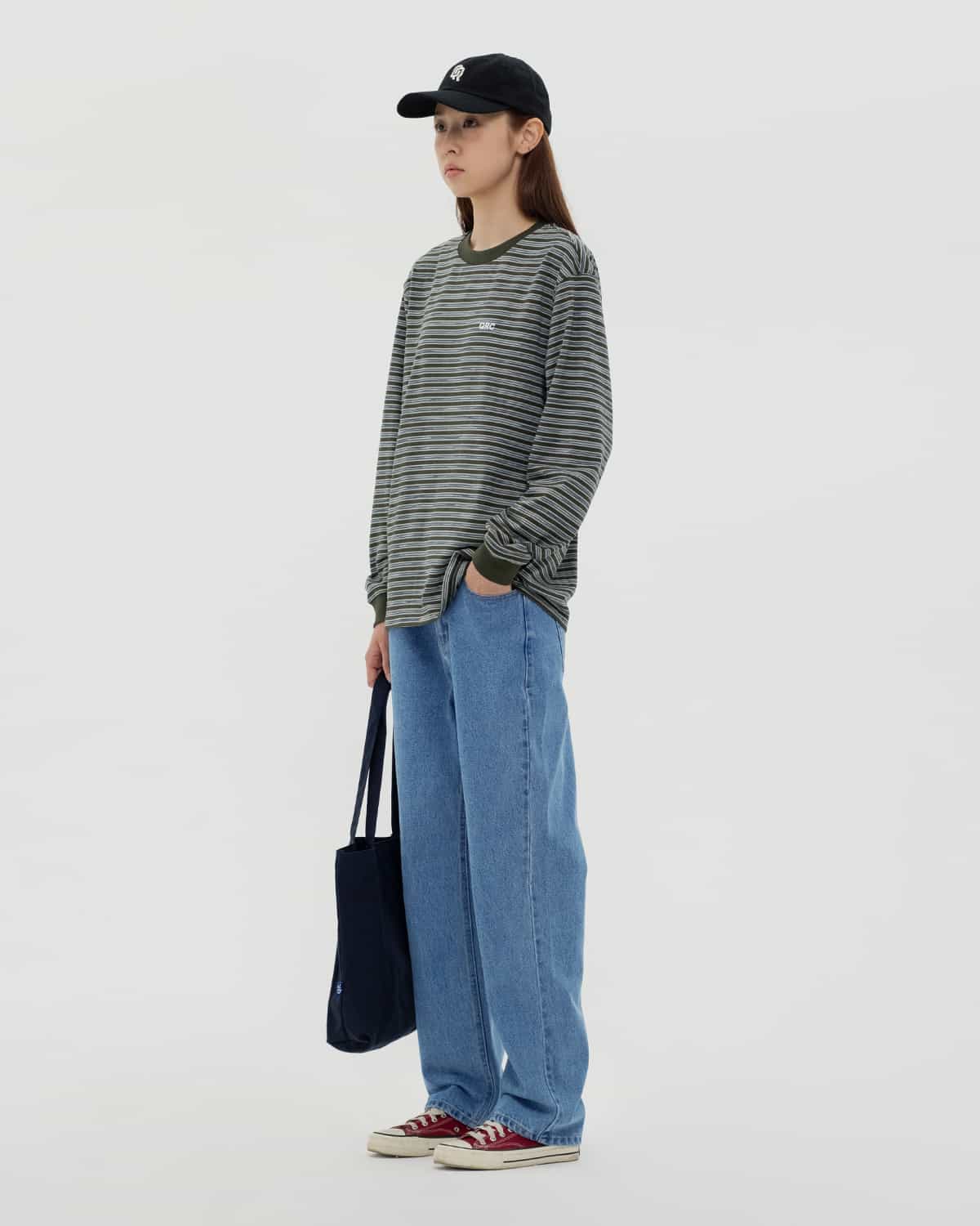 ls футболка striped хаки