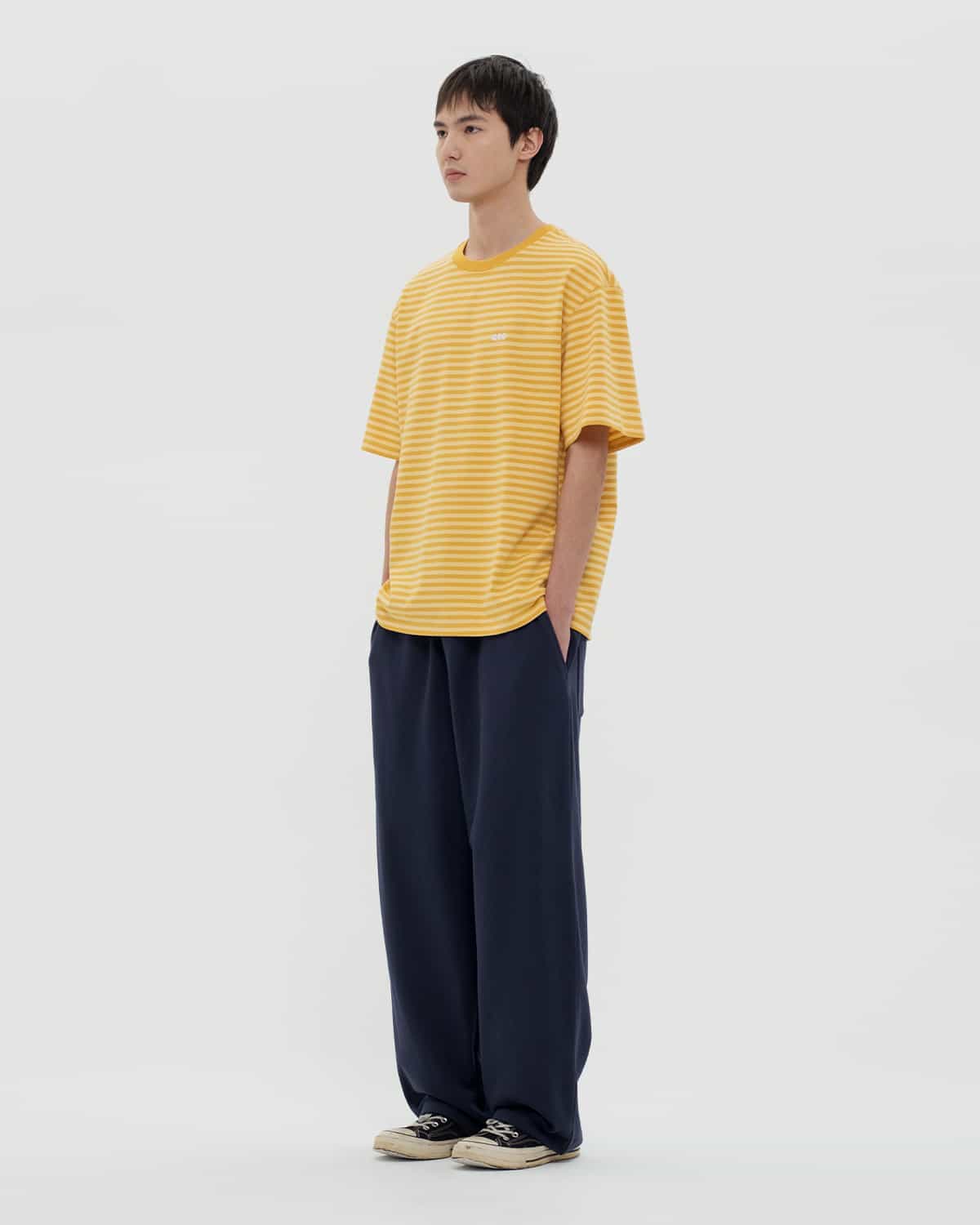 T-SHIRT STRIPED MUSTARD YELLOW