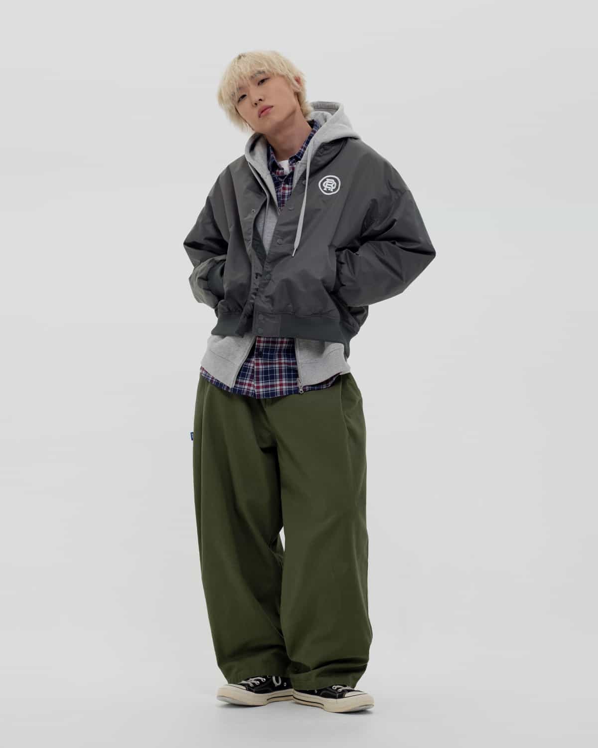 bomber overfit qr dark grey 