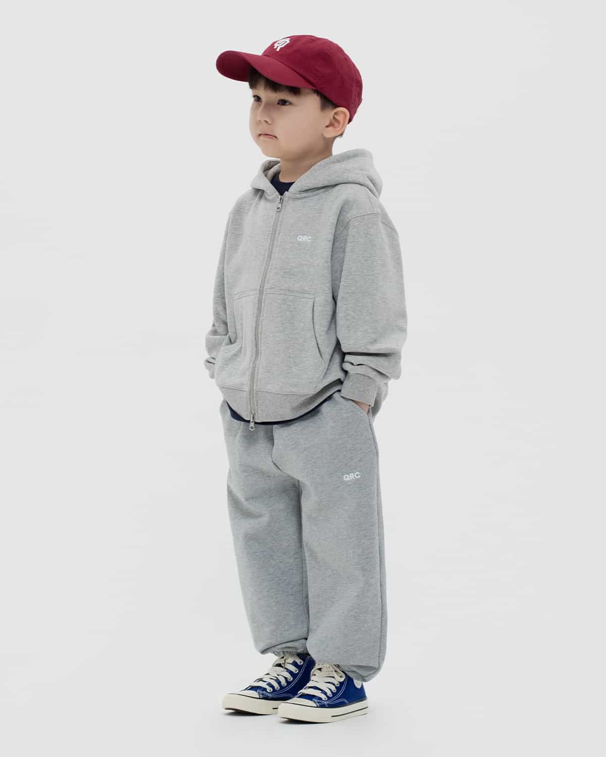 ДЕТСКИЙ ЗИППЕР ХУДИ QRC СЕРЫЙ МЕЛАНЖ